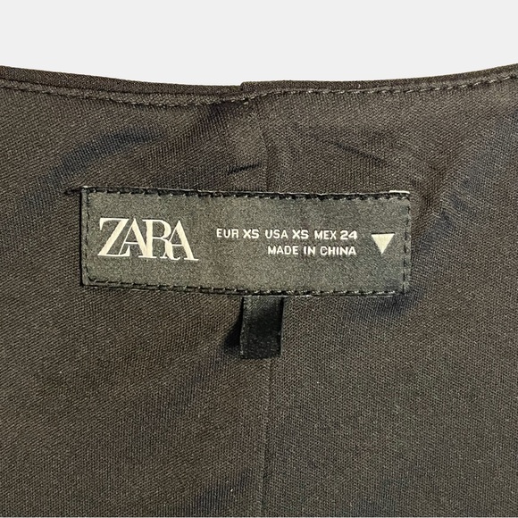 ZARA Black Square Neck Fitted Top XS | NWOT - Picture 8 of 9